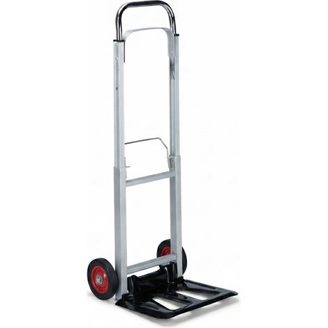 Relaxdays Hand Truck for up to 200 kg, Multifunctional Transport Trolley, Lightweight, Professional, Metal, Silver (1/5)