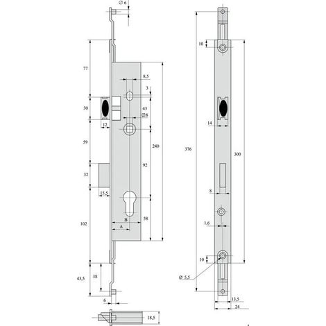 Stremler Assa Abloy modelo 2270 cerradura multipunto acero inoxidable