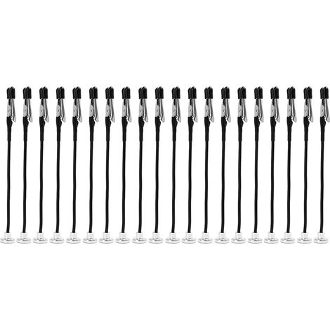 Pinzas de cocodrilo, diseño magnético, uso flexible, 20 unidades (1/2)