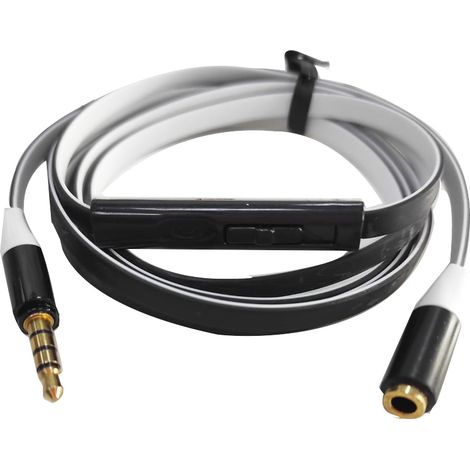 Cavo aux 1m audio jack 3.5mm maschio femmina piatto stereo smartphone QH (1/4)