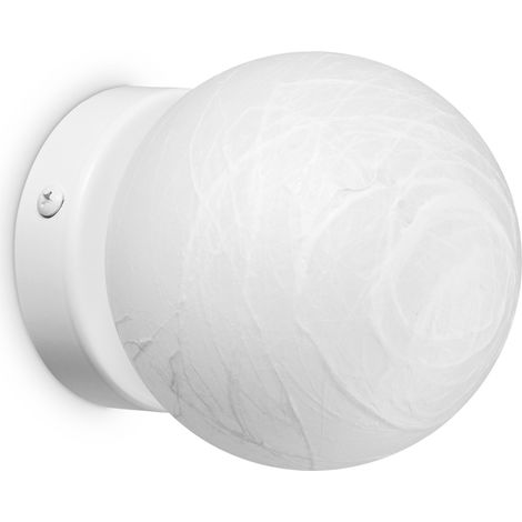 Applique Da Parete Contemporaneo Carta Metallo Bianco 1 Luce G9 15W 3000K Ip20