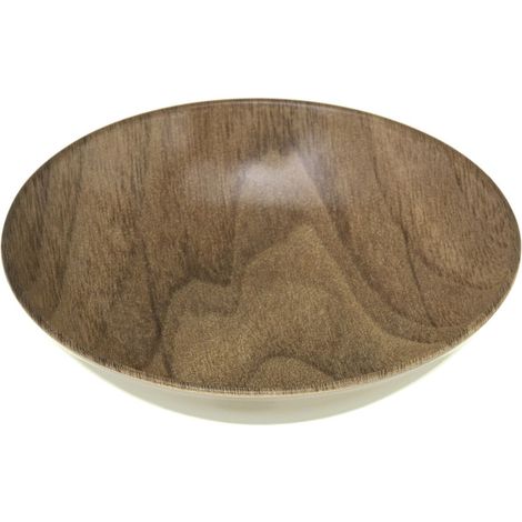 Assiette creuse effet bois MOOD
