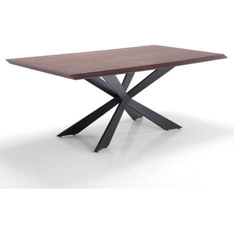 Tavolo fisso effetto legno nero cm. H.76 x P.100 x L.200