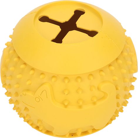 Leckerliball für Hunde, Intelligenztrainingsspielzeug zur Zahnreinigung, auslaufsicherer Futterball aus Gummi für Hunde und Welpen