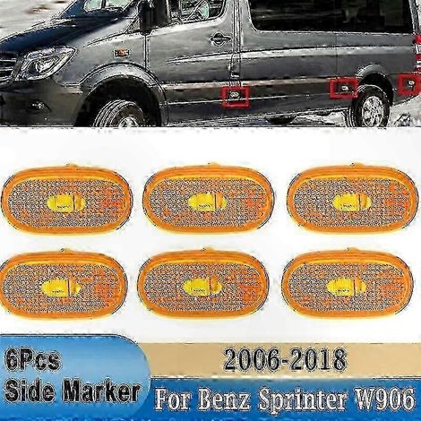 Feux de gabarit transparents compatibles Fender W906 2006-2018, ampoules latérales de remplacement, pack de 6. (1/5)