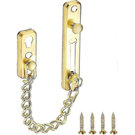 Dreifarbige Türkette, Sicherheitskette, Türschloss, Türkette aus Edelstahlguss, Haustürschloss, Kettenschutz mit Schrauben, Fa-AquaForge Hotelbeschläge (1/2)