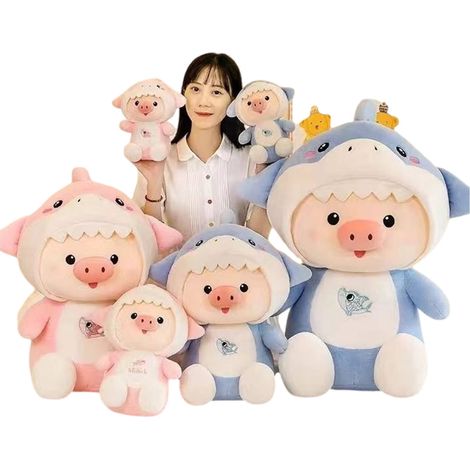 Peluche Cochon - Peluche En Peluche Douce Avec Visage Brodé - Pour Décoration Intérieure Et Cadeau - Lot De 1 (1/4)