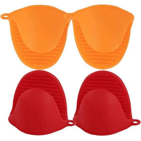 20244 pièces Maniques de cuisine en silicone, mini maniques de four, pinces de préhension, solution de cuisson résistante à la chaleur (1/5)