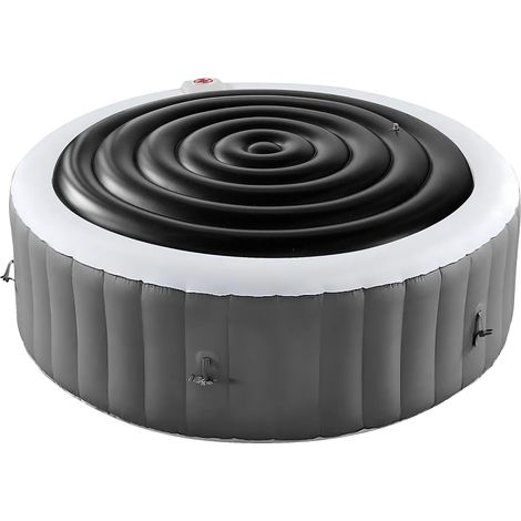 Housse de protection pliable pour jacuzzi gonflable d'extérieur (1,65 m) - Protection contre les débordements de pluie,noir (1/5)
