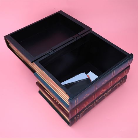 Boîte de Rangement Vintage pour Bibliothèque - Décoration Étagère Bureau et Salon (1/4)
