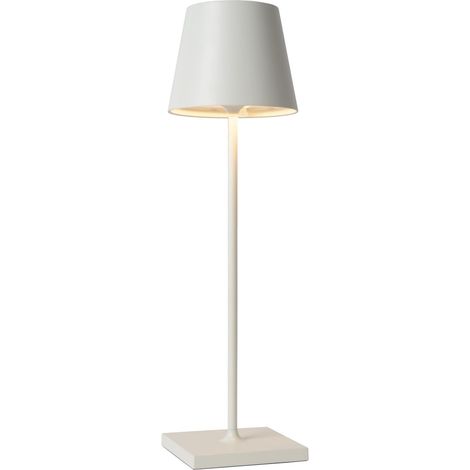 Lampe de table extérieure LED 2,2W rechargeable blanche