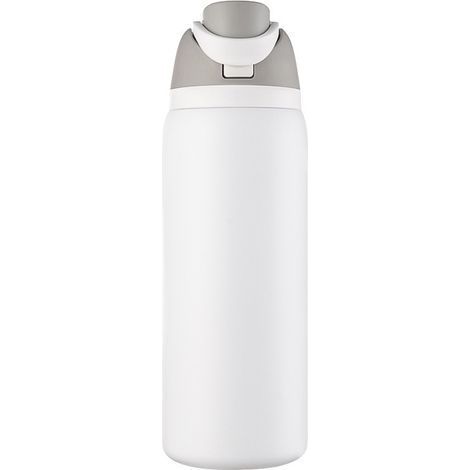 KOWOLL Isolierte Edelstahl-Trinkflasche mit Strohhalm, ideal für Sport und Reisen. Auslaufsicher, BPA-frei, 473 ml (16 oz), weiß. (1/5)