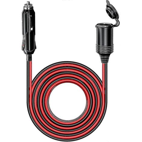 Rallonge allume-cigare étanche de 4 m avec fusible 15 A, adaptateur allume-cigare 12/24 V H (1/4)