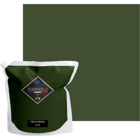 Pittura acrilica lavabile satinata BARBOUILLE - Per pareti, soffitti, mobili e legno - 2,5L - Verde coccodrillo