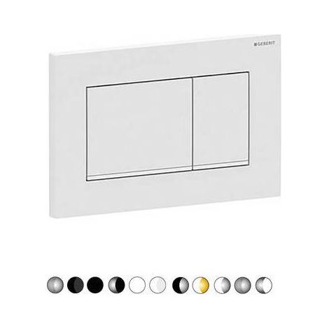 PLACCA DI COPERTURA 2 TASTI "SIGMA 30" GEBERIT Misura: Bianco/bordo inf. Bianco opaco