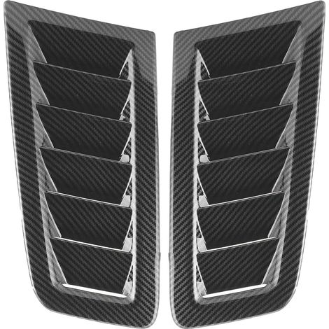 Aérations de Capot, 2 Pièces D'aération Universelles pour Capot de Moteur, Pièces Extérieures de Voiture pour Focus RS MK2 Style (Fibre de Carbone) (1/5)