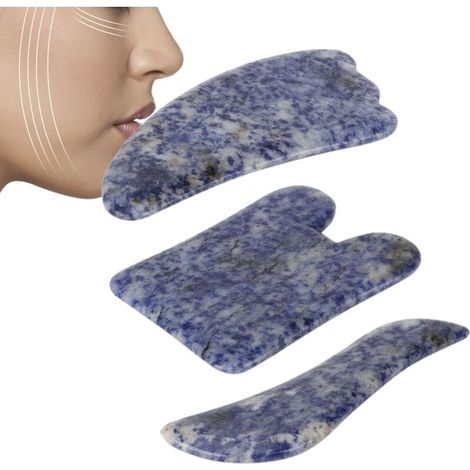 Plaque de Gua Sha en Pierre pour Massage Facial et Détente Musculaire (1/5)