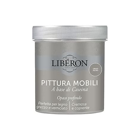 LIBERON - PITTURA MOBILI A BASE DI CASEINAOPACO PROFONDO GRIGIO FELTRO 500ML (1/3)