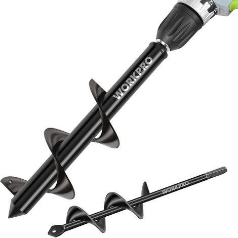 2-Piece Garden Auger Drill Bit Spiral Garden Drill Bits Ø 80 and Ø 40 mm, practical planting tool for quickly making holes and planting flowers, trees, shrubs (1/5)