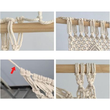 Handgewebte Baumwoll-Türvorhänge für Wohnzimmer, Schlafzimmer, Hochzeiten, beige, 85 x 200 cm (1/5)
