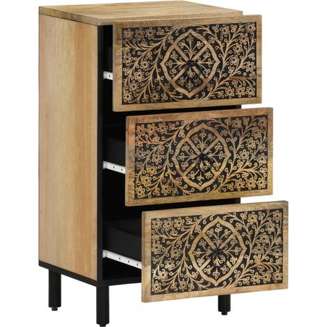 vidaXL Seitenarmoire 40x33x75 cm aus massivem Mangoholz