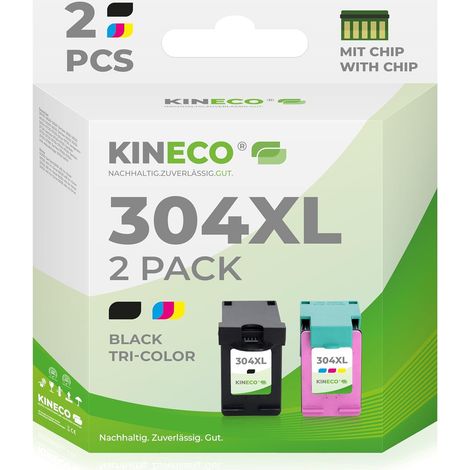 304XL Multipack (Noir + Couleur) - Remplacement HP 304/304 XL pour HP Envy 5000/5030/5010/5020, DeskJet 3700/3750/2620/2630 - Rendement élevé (1/5)
