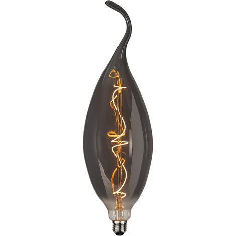 Star Trading Ampoule LED Industrial Vintage, E27, 45lm, 1,7W, à intensité variable, grise, blanc chaud, 43,5 cm