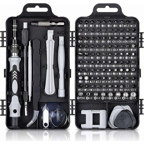 Kit de tournevis de précision EFAITHFIX Kit d'outils de réparation magnétique professionnel 115 en 1 pour ordinateur et téléphone portable (1/5)