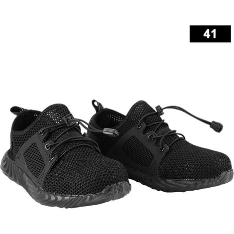 Chaussures de sécurité respirantes noires anti-écrasement et anti-perforation (41) (1/5)