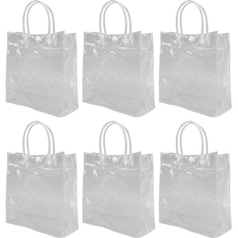 20 sachets cadeaux transparents grande capacité, simples et multifonctions, 20x20x8 cm en PVC, pour fleurs et bonbons (1/5)