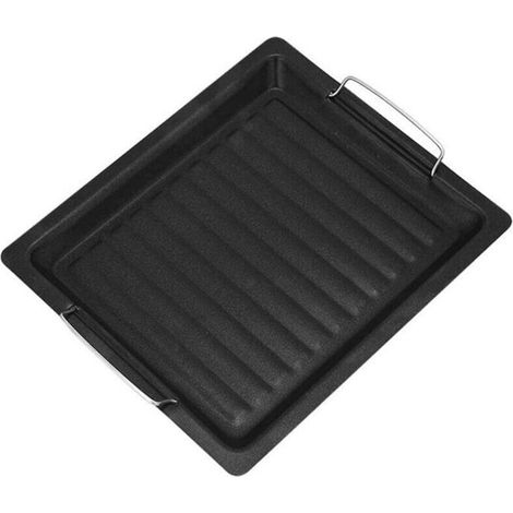 BARBECUE plaque de gril, à la poêle, poêle à Griller et cuire, en tournant la plaque en fonte plaque à pizza, barbecue à gaz acc (1/4)
