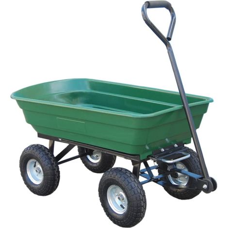 Carrello da giardino ELEM Garden Technic con cassone ribaltabile 75 L 250 kg 93 x 50,5 x 51 cm Verde e nero (1/2)