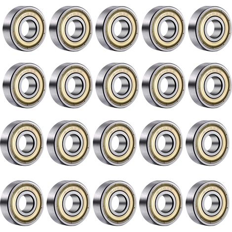 608ZZ Roulements à Billes,20PCS Speed Bearings Roulements à billes de qualité pour Roller, Skateboard, Longboard, Waveboard, 8 x 22 x 7mm-Fei Yu (1/5)
