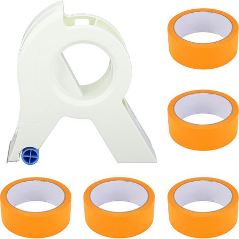 6-teiliges Set: Applikator für Abdeckband zum Streichen, 5 Rollen Abdeckband und ein Abroller zum Dekorieren (1/5)