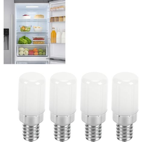 Lot de 4 Ampoules LED E12 2W 200LM – Éclairage Blanc 360°, Résistantes -30°C à +75°C, pour Réfrigérateur, Congélateur, Four, Hotte, Placard, Vitrine (1/5)