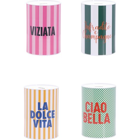 Ad Trend Salvadanaio Ass. D 14 Cm H 20 Cm Latta Multicolor 1 Pz (1/5)