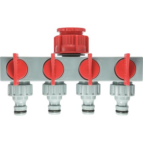 PRESA RUBINETTO A QUATTRO USCITE CON INNESTO MASCHIO 1" / 3/4" F (1/2)