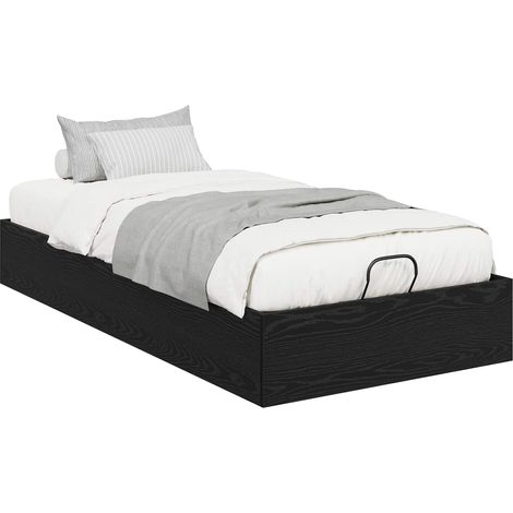 Maison Exclusive - Ottoman Bettgestell Schwarze Eiche 75,5 x 190