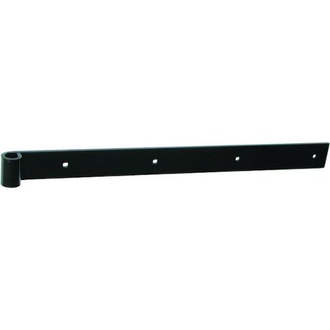 Penture droite bout droit percée cataphorèse - Longueur de penture 900 mm - 40 x 6 mm - Diamètre du nœud 14 mm - TORBEL INDUSTRIE