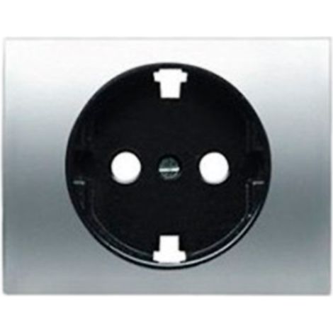 Tapa enchufe schuko Serie Olas de Niessen Titanio