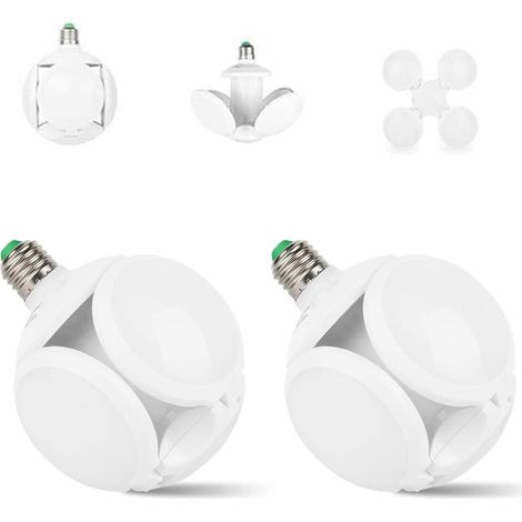 Set mit 2 faltbaren E27 LED-Fußballlampen, 40 W, 4 verstellbare Paneele, 6500 K (Tageslicht) (1/5)