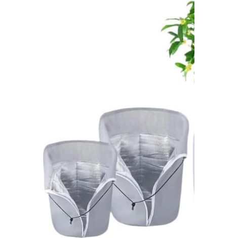 Lot de 2 sacs de protection thermiques pour pots de 50 x 45 cm