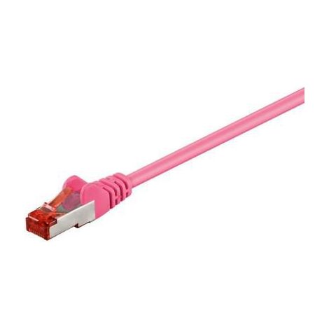 Goobay 93433 cable de red Magenta 0,5 m Cat6 S/FTP (S-STP)