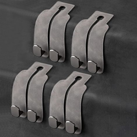 Auto-Handtaschenhaken, Auto-Rücksitzlehnenhaken (grau, 4er-Set) (1/5)