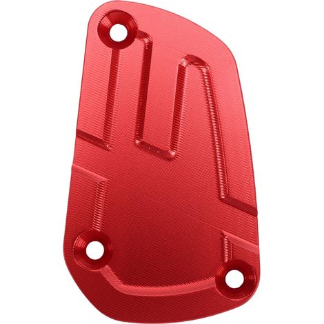 Bouchon de réservoir de liquide de frein pour moto, en aluminium CNC 6063, avec protection, compatible avec Guzzi V85TT (2018-2025), rouge. (1/5)