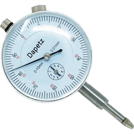 Dapetz ® Dial Test Indicator Gauge 0-10mm, 50mm Accuracy Metric Travel Machinist's Dial Indicator Measuring Meter High Precision Instrument Tool (1/5)