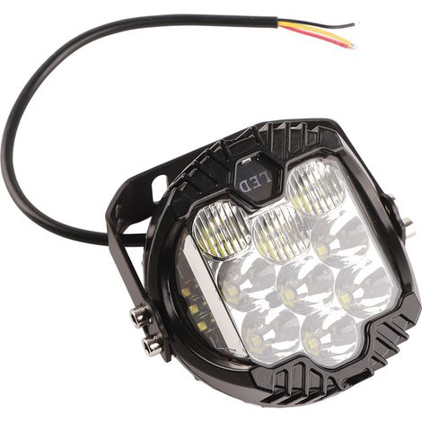Projecteur LED 5 pouces 90W 5000LM IP67 étanche, phare de travail universel pour SUV, ATV, UTV, bateau – Blanc, 2 pièces (1/5)