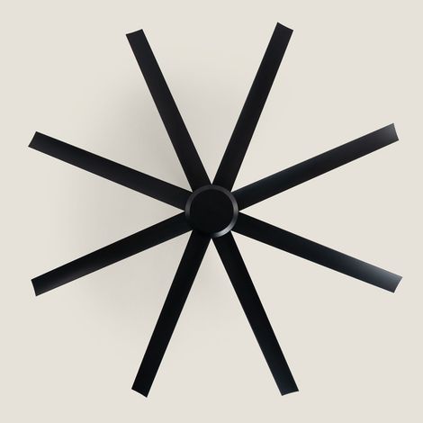 Deckenventilator ohne Licht Lautlos DC Hidra  Schwarz Fernbedienung Mittel (zwischen 10-20 m²) 165 cm Schwarz