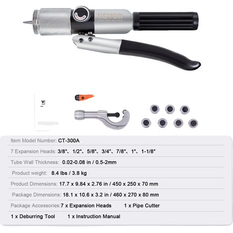Hydraulischer Rohraufweiter, vielseitig einsetzbar, einfach zu bedienen, CT-300A (1/2)