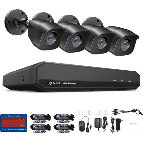 Système de caméra de sécurité à domicile 8CH 1080N DVR système de vidéosurveillance 4/8 pièces 1080P 2.0MP caméras de sécurité IR extérieur IP66 Kit de Surveillance vidéo détection de mouvement ( Size (1/5)